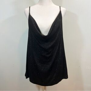 Ashley Stewart Black Camisole Shimmer Sparkle Size 22/24 Holiday Occasion